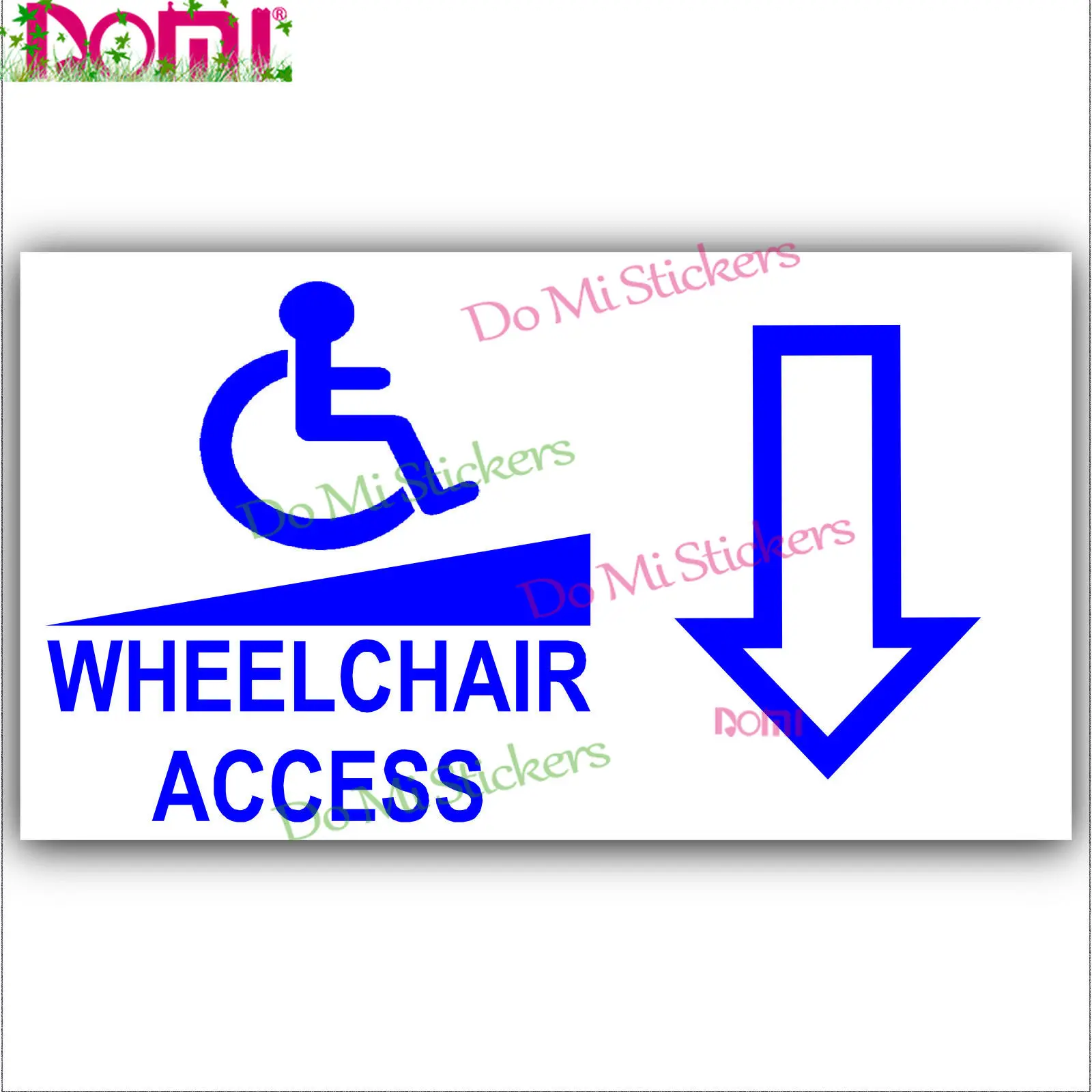 DOMI Voziček Rampe Dostop Nalepka, Znak Onemogočen Invalidnosti